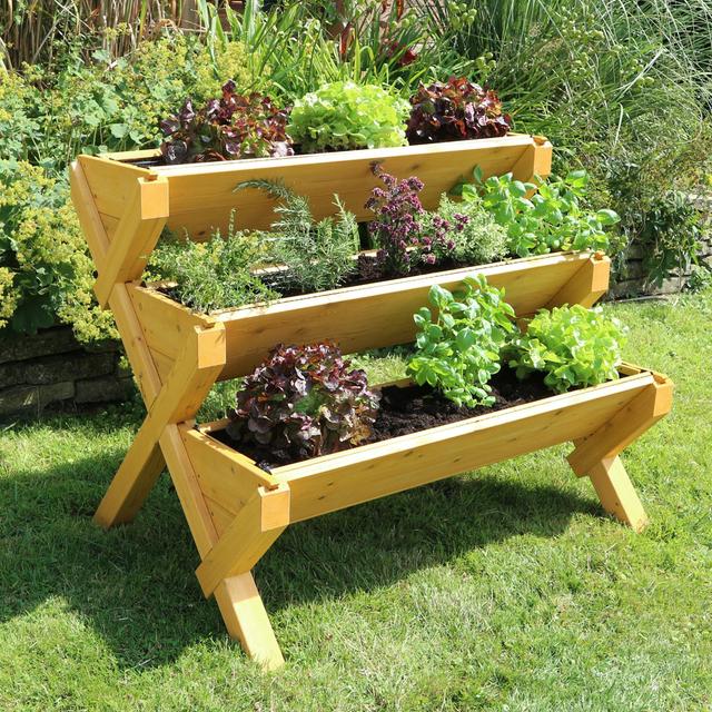 Cailidh Wood Elevated Planter Dakota Fields on Productcaster.