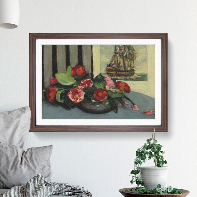 Flowers by Louis Anquetin - Picture Frame Painting East Urban Home Size: 27cm H x 36cm W x 2cm D, Frame Option: Walnut Framed on Productcaster.