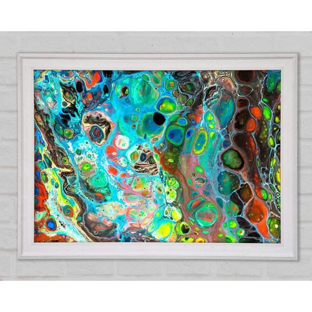 Neon Splash Oil Paints Brayden Studio Format: White Framed Paper, Size: 29.7cm H x 42cm W x 1.5cm D on Productcaster.