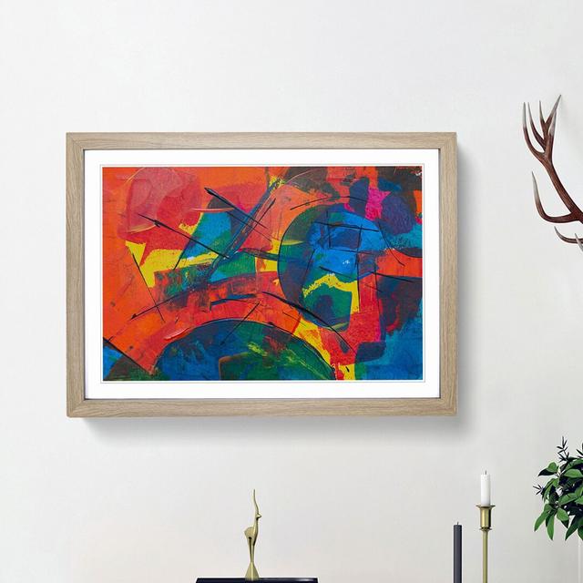 Abstract Art Painting Vol.431 by S.Johnson - Picture Frame Painting Print East Urban Home Frame Option: Oak Framed, Size: 27cm H x 36cm W x 2cm D on Productcaster.