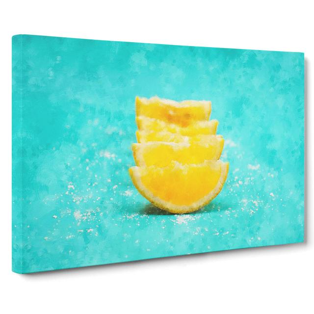 Lemon and Salt - Wrapped Canvas Painting East Urban Home Size: 50cm H x 76cm W x 3cm D on Productcaster.