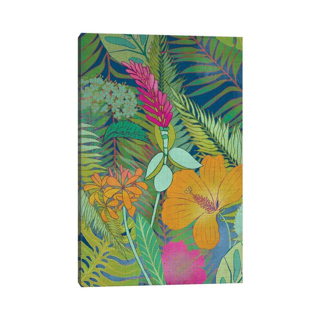 Tropical Tapestry II by Chariklia Zarris - Wrapped Canvas Painting Pergo Classics Size: 30.48cm H x 20.32cm W x 1.91cm D on Productcaster.