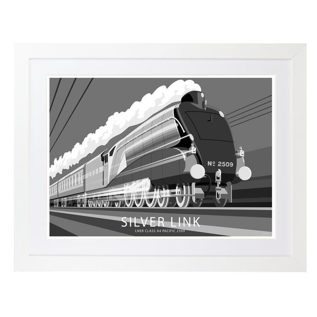 'Silver Link' Graphic Art George Oliver Frame Options: White, Size: 44cm H x 54cm W x 2.2cm D on Productcaster.