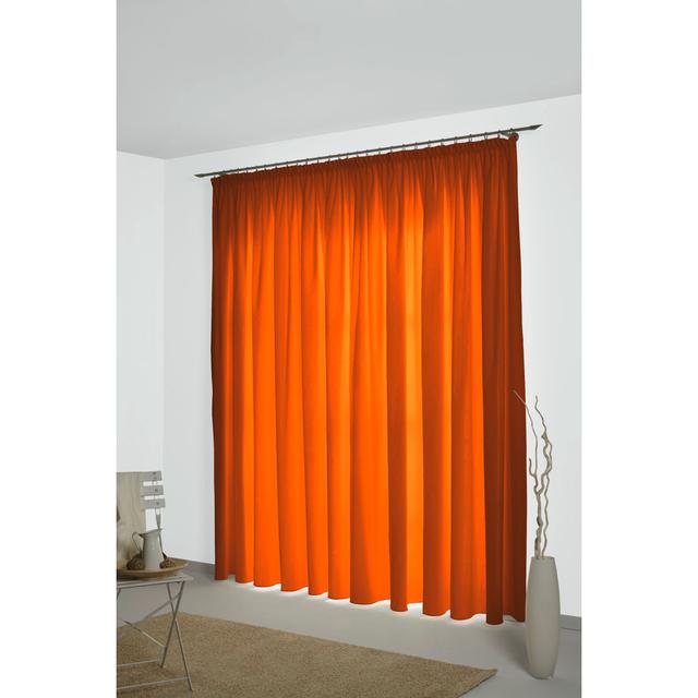 Newbury 67% Polyester And 33% Cotton Room Darkening Pinch Pleat Single Curtain Panel Wirth Curtain Colour: Terra, Panel Size: 130cm Width x 325cm Drop on Productcaster.