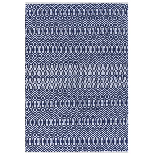 Perrotta Geometric Hand Woven Blue Area Rug World Menagerie Rug Size: Rectangle 120 x 170cm on Productcaster.