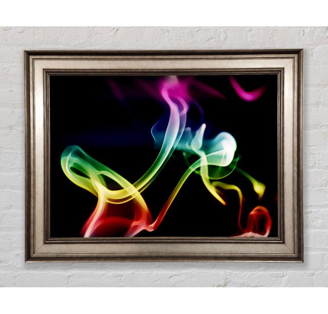 Rainbow Smoke On Black - Single Picture Frame Art Prints Bright Star Size: 29.7cm H x 42cm W x 8cm D on Productcaster.