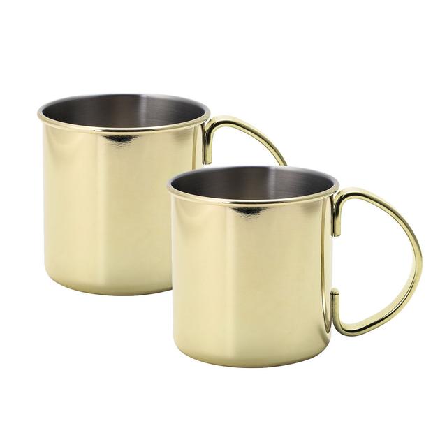 Echtwerk -Teiliges Kupferbecher-Set, Bruchsichere Edelstahl-Gläser, Cocktail-Set, Cocktailgläser Perfekt Für Gin, Vodka, Bier Und Kaltgetränke, Gesche on Productcaster.