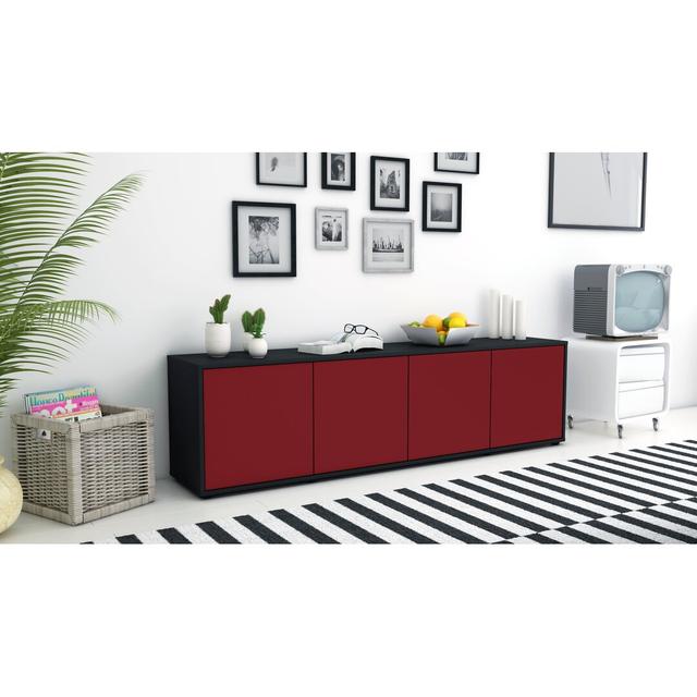 Worsley TV Stand for TVs up to 78" 17 Stories Colour: Red / Matte White on Productcaster.