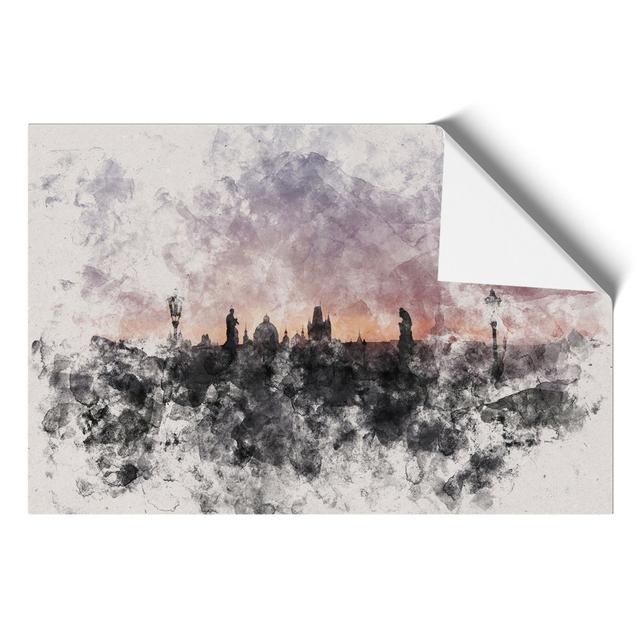 Charles Bridge in Prague Vol.2 Watercolour - Unframed Graphic Art East Urban Home Size: 30cm H x 42cm W x 0.1cm D on Productcaster.