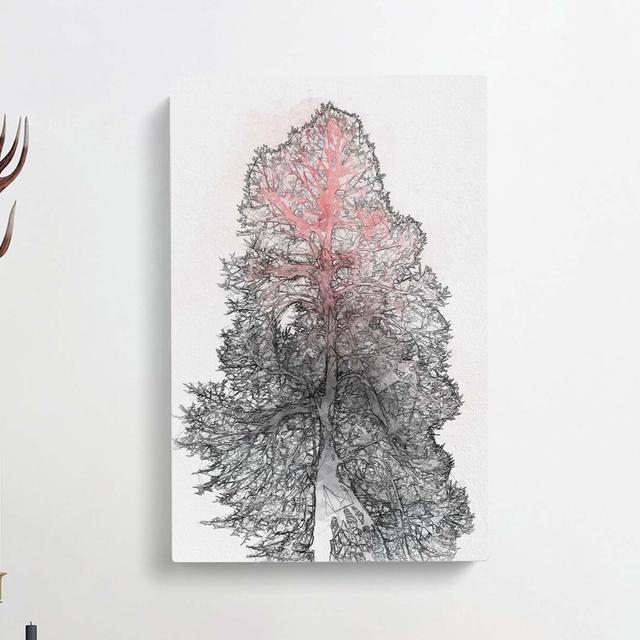 Colour of the Tree in Abstract - Wrapped Canvas Graphic Art Print East Urban Home Size: 50cm H x 35cm W x 3cm D on Productcaster.