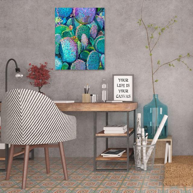 Prickly Pear Elsewhere by Iris Scott - Wrapped Canvas Graphic Art Print Bay Isle Home Size: 51 cm H x 41 cm W on Productcaster.