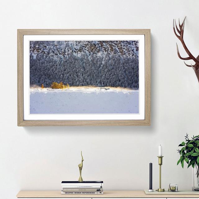 Eibsee Lake in Germany in Abstract - Picture Frame Graphic Art Print East Urban Home Size: 27cm H x 36cm W x 2cm D, Frame Option: Oak Framed on Productcaster.