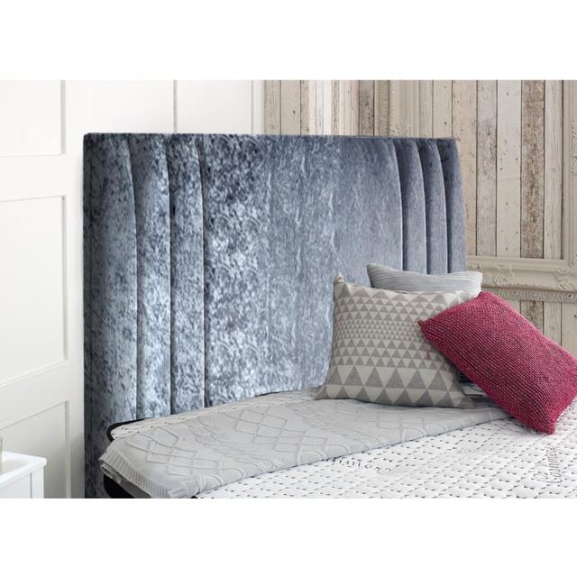 Wetzel Upholstered Headboard Mercer41 Size: Super King (6'), Colour: Grey on Productcaster.