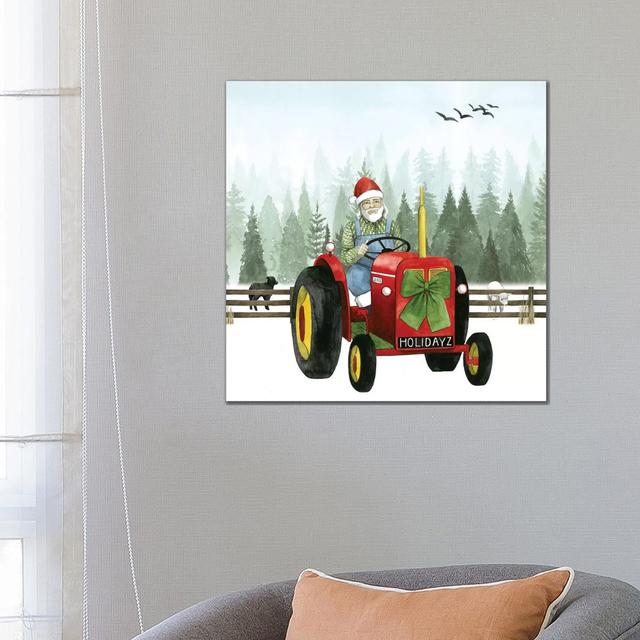 Country Santa I by Grace Popp - Wrapped Canvas Painting The Seasonal Aisle Size: 66.04cm H x 66.04cm W x 1.91cm D on Productcaster.