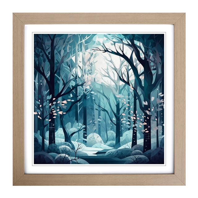 Winter Forest Conceptual Art - Single Picture Frame Print on Wood Alpen Home Format: Oak on Productcaster.