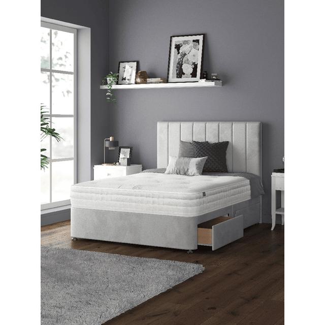 Hedley Divan Bed Base Fairmont Park Size: Kingsize (5'), Colour: Silver, Storage Type: No Drawers on Productcaster.