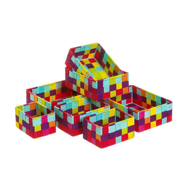 Plastic 7 Piece Basket Set World Menagerie Colour: Multicolour on Productcaster.