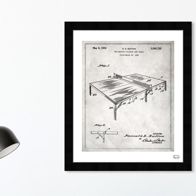 'Ping Pong Table 1949' Framed Graphic Art East Urban Home Size: 46 cm H x 38 cm W on Productcaster.