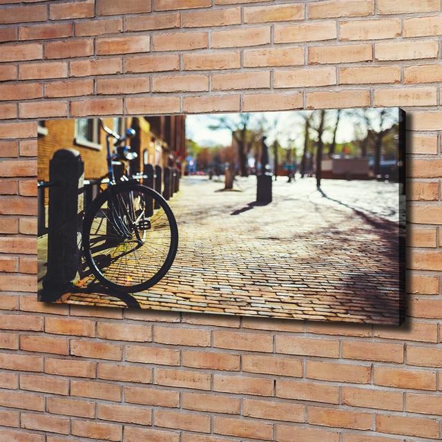 Bike in Amsterdam - Wrapped Canvas Art Prints Brayden Studio on Productcaster.