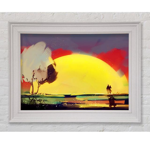 Romantic Sun Blaze Framed Print Wall Art Ivy Bronx Format: White Framed Paper, Size: 21cm H x 29.7cm W x 8cm D on Productcaster.