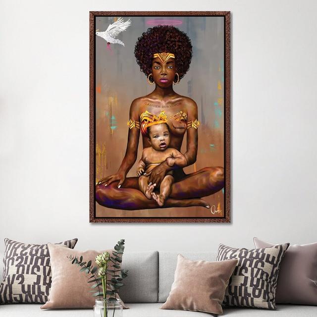 Cancer Survivor by Crixtover Edwin - Graphic Art Print on Canvas Bloomsbury Market Size: 152.4cm H x 101.6cm W x 3.81cm D, Format: Classic Brown Wood on Productcaster.