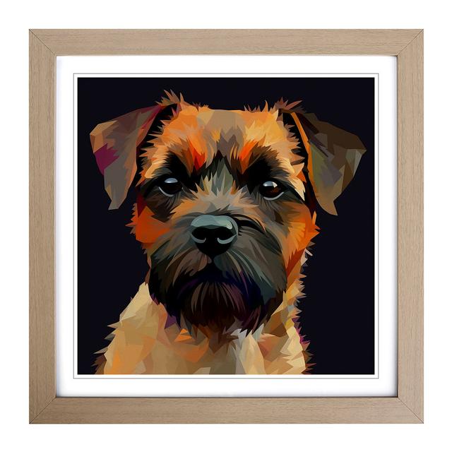 Border Terrier Abstract Art No.2 Marlow Home Co. Format: Oak on Productcaster.