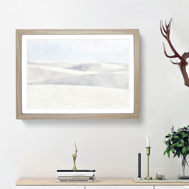 White Sands in New Mexico - Picture Frame Painting Print East Urban Home Frame Option: Oak Framed, Size: 33cm H x 45cm W x 2cm D on Productcaster.