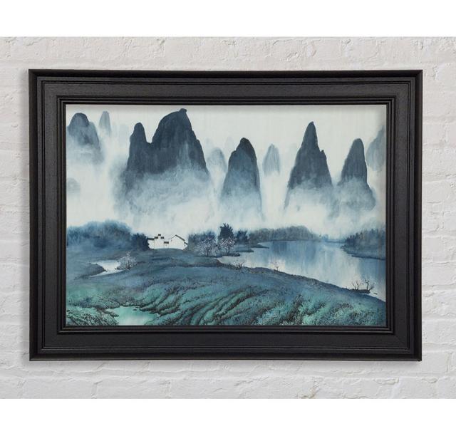 Tall Rock Mountain Mist - Single Picture Frame Art Prints Union Rustic Size: 84.1cm H x 142.2cm W x 8cm D on Productcaster.