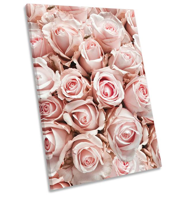 Vintage Floral Roses Bouquet Framed CANVAS WALL ART Print Picture Fairmont Park Size: 48cm H x 32cm W x 4cm D on Productcaster.