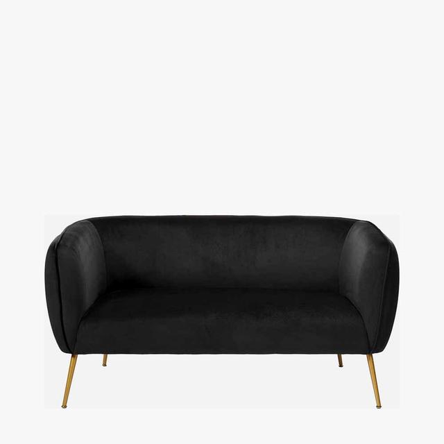 Lucca 2 Seater Upholstered Sofa Pacific Lifestyle Upholstery Colour: Black on Productcaster.