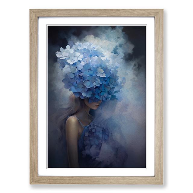 Hydrangea Conceptual - Print Rosdorf Park Size: 64cm H x 46cm W x 2cm D, Frame Colour: Oak on Productcaster.