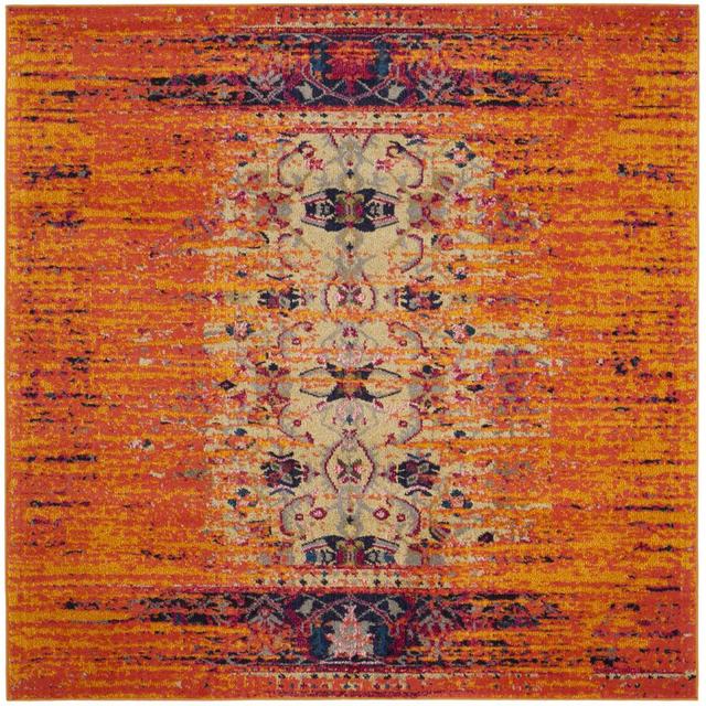 McMullen Looped/Hooked Orange Rug Bloomsbury Market Rug Size: Square 200cm on Productcaster.