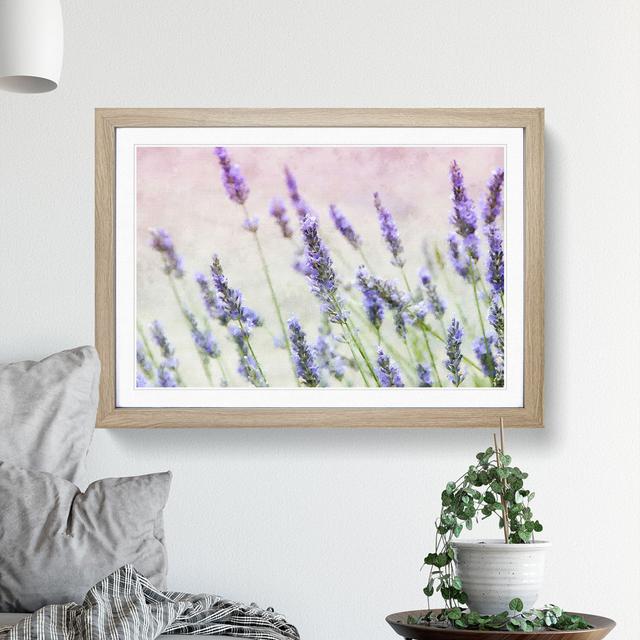 A Field Of Lavender - Single Picture Frame Print on MDF East Urban Home Size: 33cm H x 45cm W x 2cm D, Format: Oak on Productcaster.