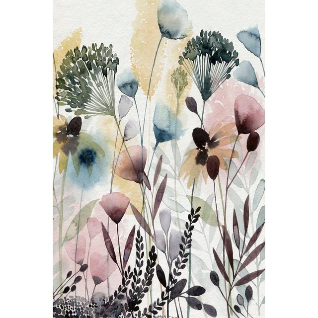 Watercolour Wildflower II - Wrapped Canvas Painting Rosalind Wheeler Size: 46cm H x 30cm W on Productcaster.