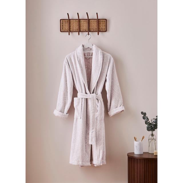 Avita Cotton Velour Mid-Calf Bathrobe with Pockets Bedeck of Belfast Size: S/M on Productcaster.