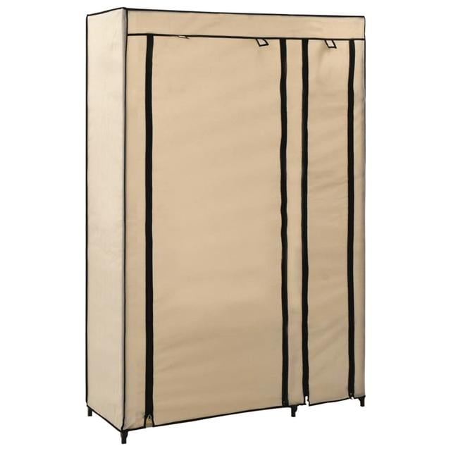 Carsten 2 Door Stainless Steel Wardrobe Rebrilliant Finish: Cream on Productcaster.