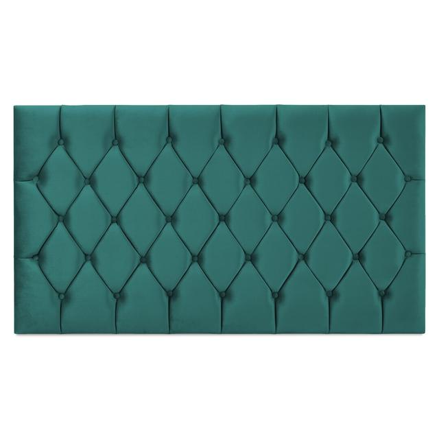 Bremer Upholstered Headboard Marlow Home Co. Colour: Aqua, Size: Small Single (2'6) on Productcaster.