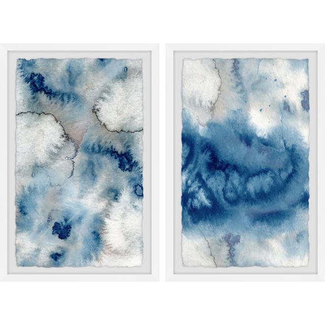 Inside the Blue Abyss Diptych by Marmont Hill - 2 Piece Picture Frame Painting Set Ivy Bronx Size: 30cm H x 20cm W x 3.81cm D on Productcaster.