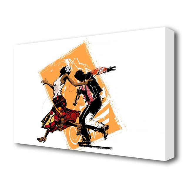 Swing 2 Dance - Wrapped Canvas Painting Graphic Art Print East Urban Home Size: 101.6 cm H x 142.2 cm W on Productcaster.