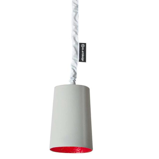 Paint 1 - Light Bell Pendant In-es.artdesign Shade Colour: Grey/Red on Productcaster.