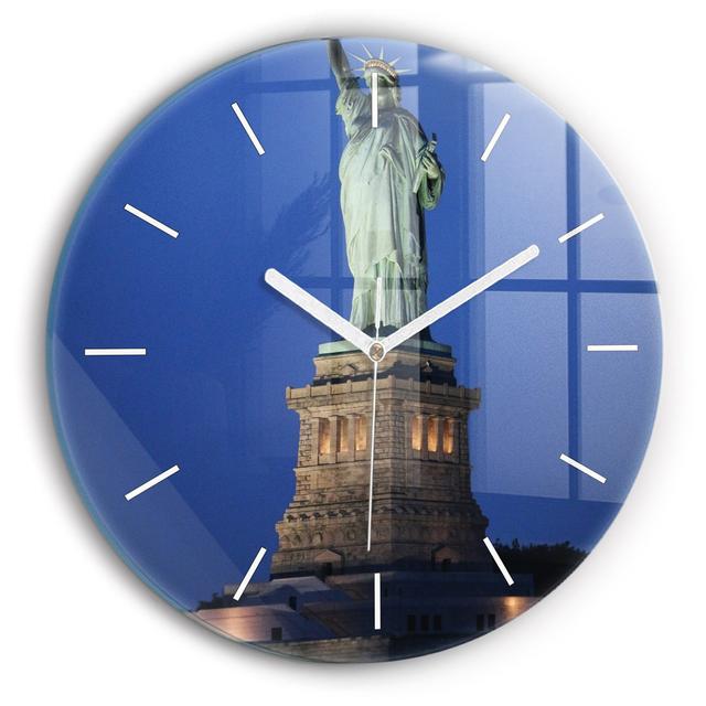 Glass Statue of Freedom New York 30cm Silent Wall Clock East Urban Home on Productcaster.