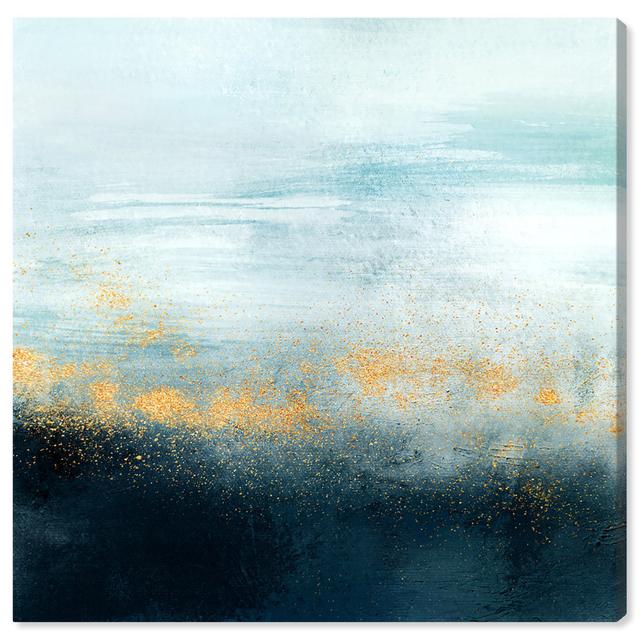 'Golden Powder over Mist' - Wrapped Canvas Graphic Art Print Oliver Gal Size: 76.2 cm H x 76.2 cm W on Productcaster.