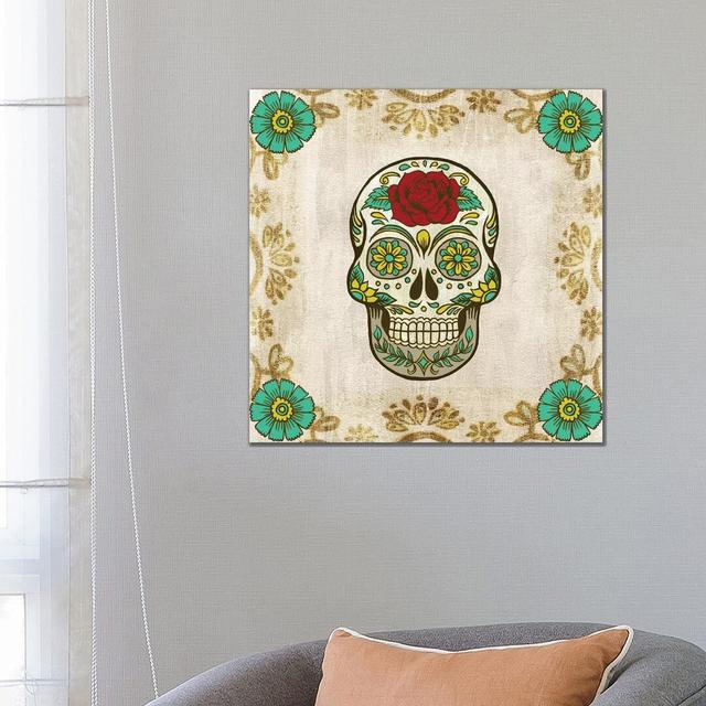 Day Of The Dead III by Melissa Wang - Wrapped Canvas Gallery-Wrapped Canvas Giclée World Menagerie Size: 66.04cm H x 66.04cm W x 1.91cm D on Productcaster.