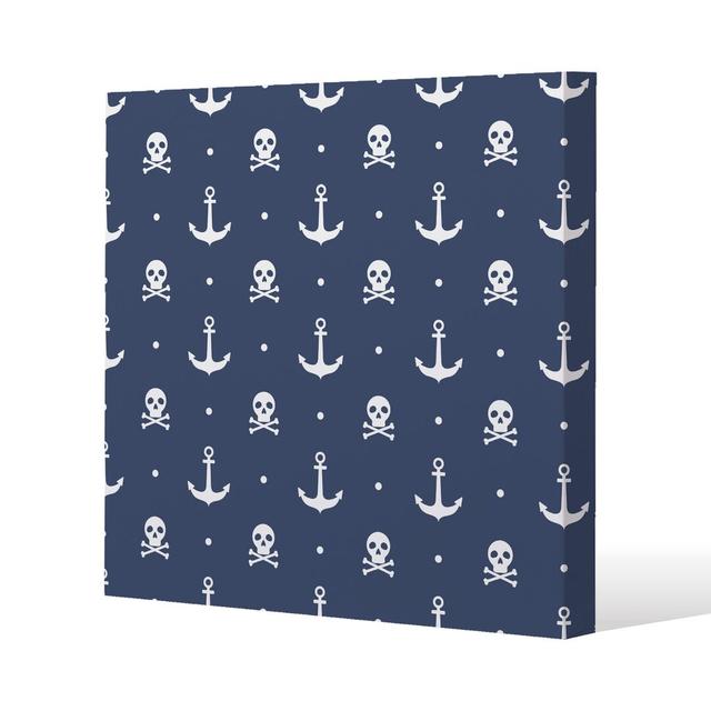 Anchor With Skull & Bones Canvas Print Andrew Lee on Productcaster.