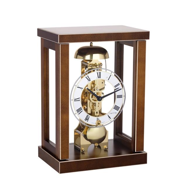 Analog Wood Mechanical Tabletop Clock Hermle Uhrenmanufaktur Colour: Walnut on Productcaster.