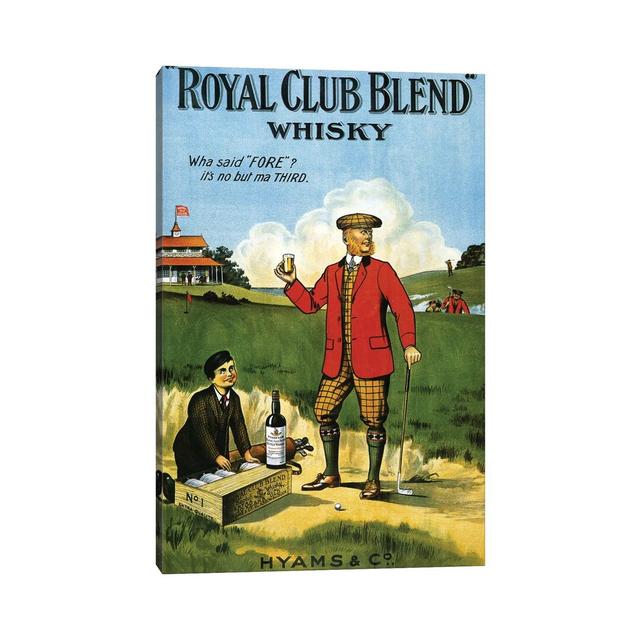 1908 Royal Club Whisky - Print on Canvas Corrigan Studio Format: Wrapped Canvas, Size: 66.04cm H x 45.72cm W x 3.81cm D on Productcaster.