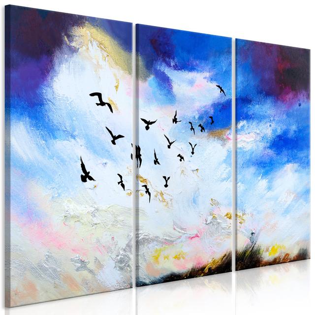 3 Piece Print on Canvas Rosalind Wheeler Size: 60cm H x 90cm W on Productcaster.