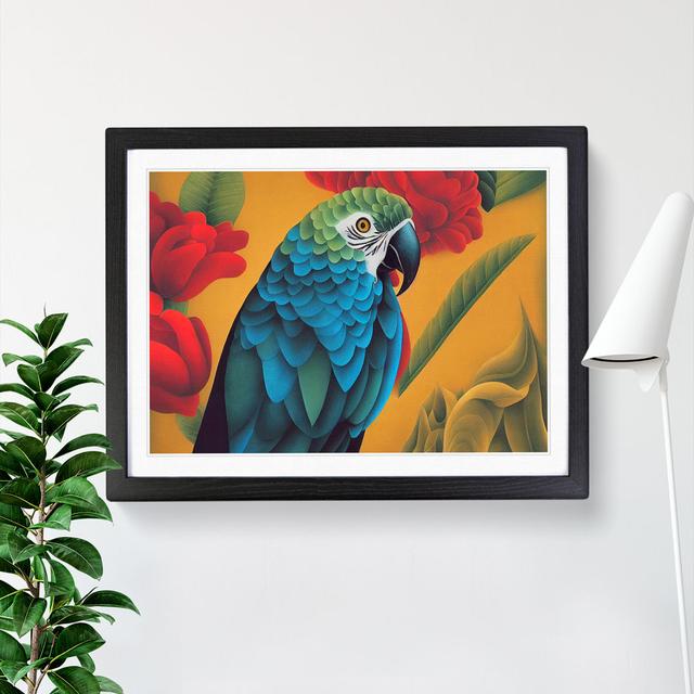 Adorable Parrot - Single Picture Frame Print 17 Stories Frame Colour: Black Framed, Size: 34cm H x 46cm W x 2cm D on Productcaster.