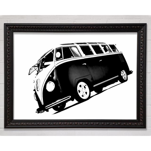 VW Camper Van Silver N Silver - Single Picture Frame Art Prints Bright Star Size: 100cm H x 141.4cm W x 3cm D on Productcaster.