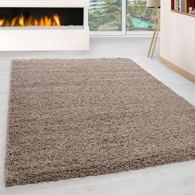 Shaggy-Teppich Riam in Beige Zipcode Design Rug Size: Rectangle 60 x 110cm on Productcaster.